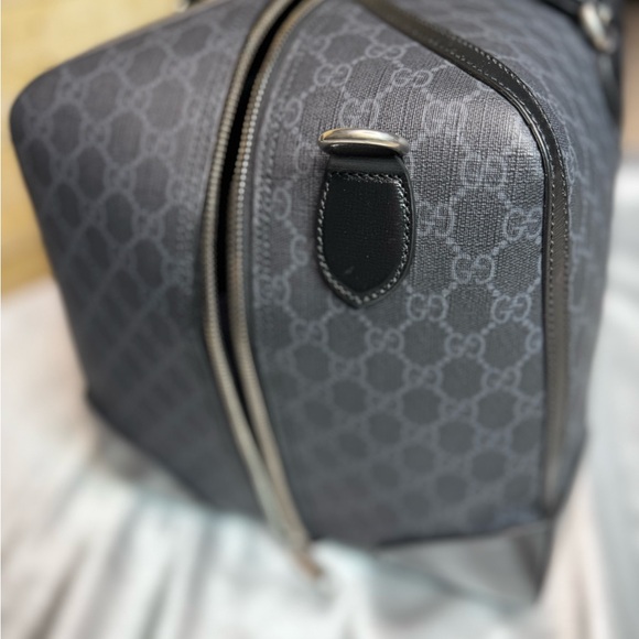 Gucci Gray and Black Monogram Briefcase. - Picture 4 of 14